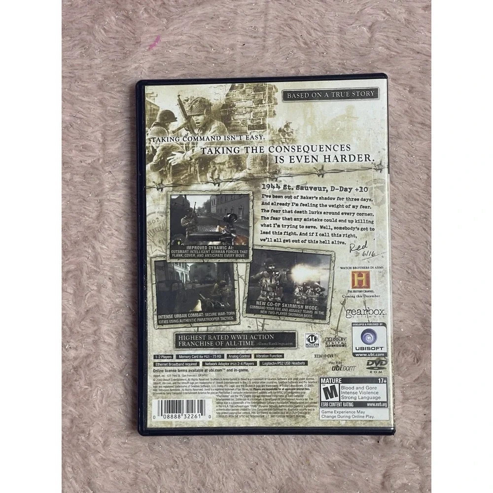Brothers in Arms: Earned in Blood‎ (Sony PlayStation 2, 2005) PS2 Complete CIB